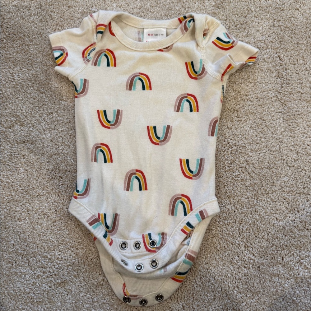 Hanna Anderson Baby Rainbow Bodysuit 0-3M